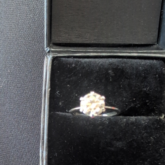 Silver Ring with Clear Stone - Picture 3 of 3